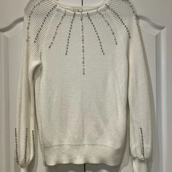 Laura Pearl & Rhinestone Detail Sweater - Picture 13 of 13
